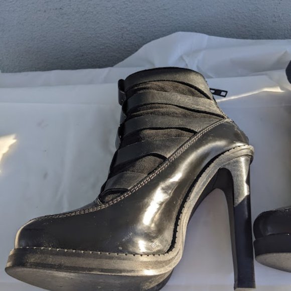 ALL SAINTS BLACK WIDOW STILETTO BOOTS - BLACK WIDOW - EU 39/US 8 - Picture 12 of 16